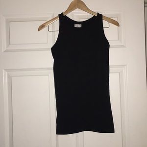 Athleta black ribbed racerback tank